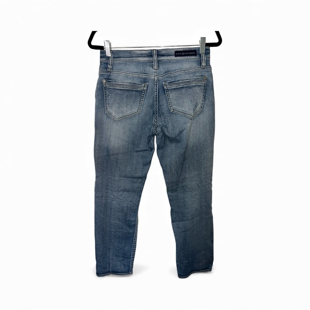 Rock & Republic Light Blue Distressed Ankle Jeans - Picture 2 of 8